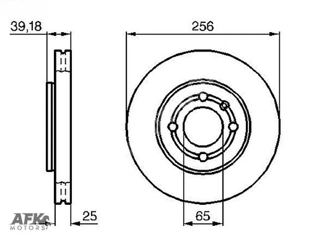 Volkswagen Polo front disc 1995-2002 AJV