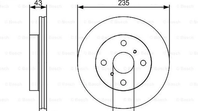 Front Air Disc Brake Toyota Yaris 99-05 235X4