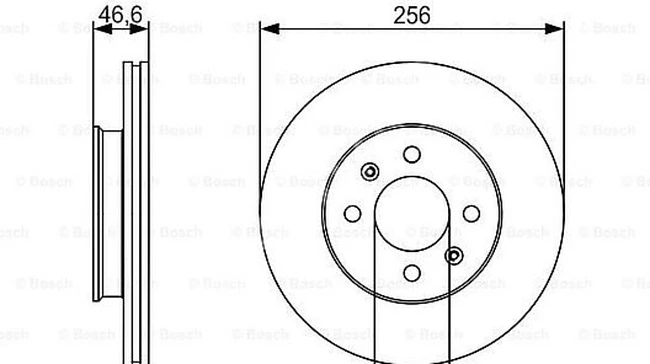 Front brake disc Hyundai Accent Era 06-11 - Kia Rio 05 i20 07 - 256mm