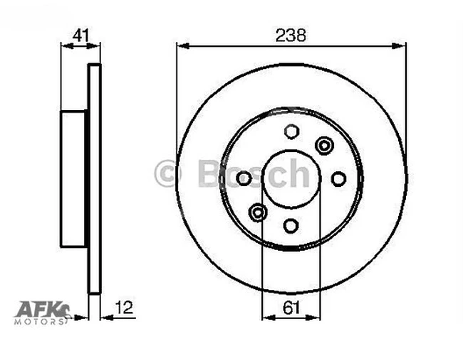 Front Brake Disc - R9 R11 R19 R21 - CLIO I-II SYMBOL EXPRES MEGANE I LOGAN