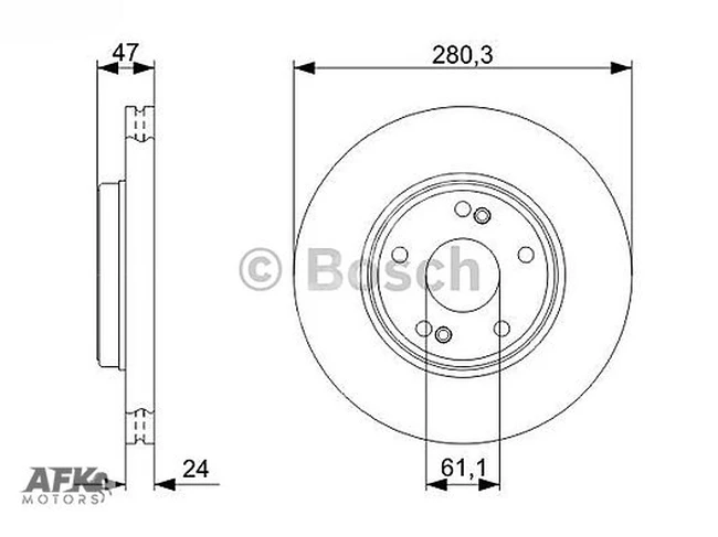 Front disc LAGUNA II 1.6/1.8/1.9/2.0 (5BOLT)