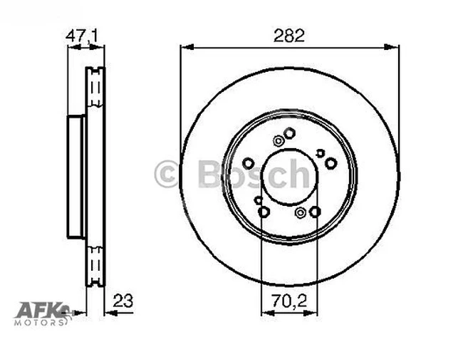 Front Air Disc Honda CRV 97-01 HRV 99-06 Prelude 96-01 (282X5)