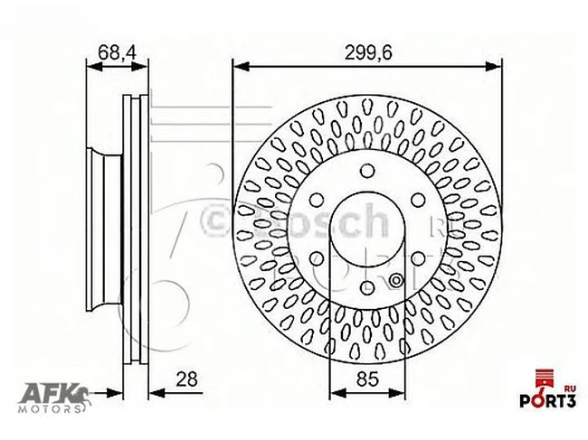 Front disc. Mercedes Sprinter 906 06 907-910 18 Volkswagen Crafter 30-35