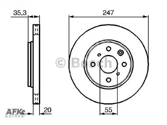 ÖN DİSK HAVALI PEUGEOT 107 C1 1,0/1,4HDI TOYOTA AYGO 2005-2006