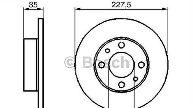 Front brake disc MURAT 131 FIAT UNO PANDA IBIZA