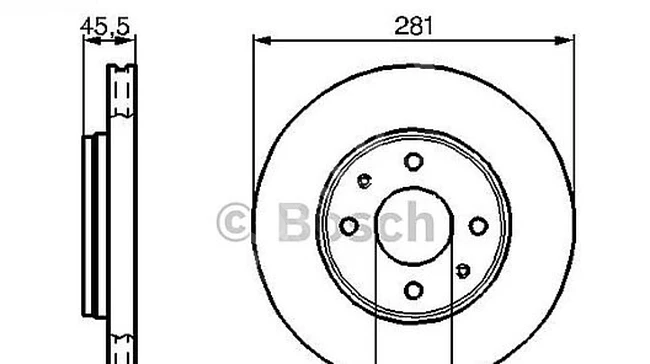 ÖN DİSK HAVALI CARISMA 00-06 VOLVO S40 00 (281X4)