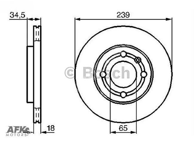 Front disc Volkswagen Polo 1.0/1.3/1.4/1.6 1.9D 1994 POLO CLASSIC 1.4/1.9D