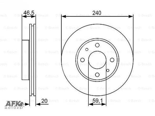 Front brake disc   Marea, Palio, Albea   Alfa Romeo 145-146   1.2/1.4/1.6/1.9