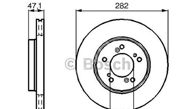 Front Air Disc Honda CRV 97-01 HRV 99-06 Prelude 96-01 (282X5)