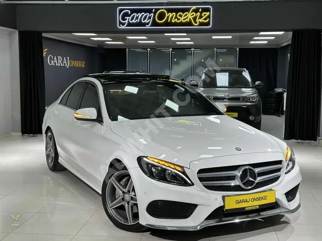 MERCEDES  C200 AMG -  احدث اصدار -  بدون عيوب -  105 كم مع امكانية التقسيط على 36 شهر