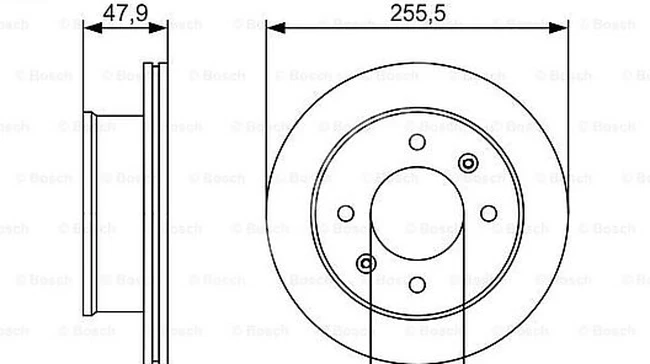 Front air disc. Hyundai GETZ 2003 1.5 CRDI 256 MM