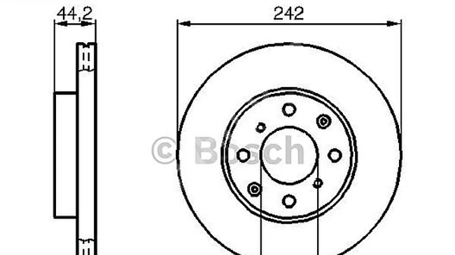 Front air disc. Honda Civic 1.5/1.6 1988-1991 CRX 1.6 1986