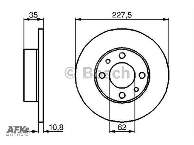 Front brake disc MURAT 131 FIAT UNO PANDA IBIZA