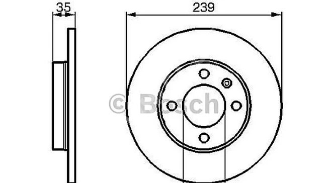 Front brake disc Golf I-II-III 1.6/1.8/1.9D/1.9TD 74-83, Passat