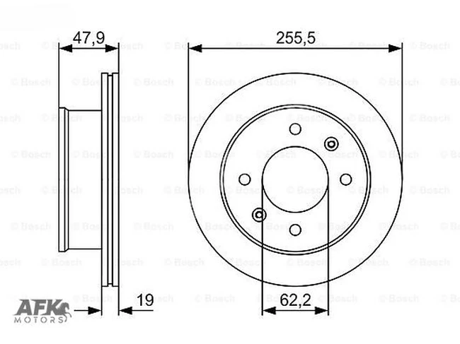 Front air disc. Hyundai GETZ 2003 1.5 CRDI 256 MM