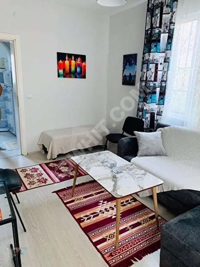 From TİAMO: Fully furnished 1+1 apartment, with heating system, 60 square meters, on the first floor