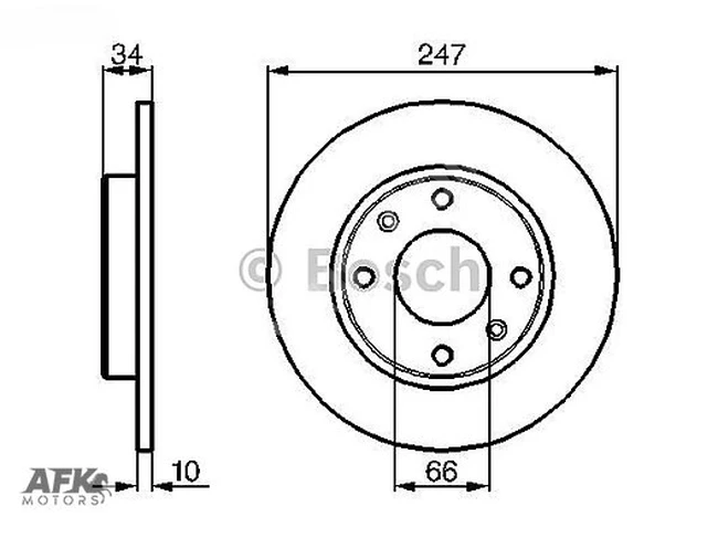 Front brake disc P106, P206, P306, P205, P405, P309, ZX, C15, SAXO 1.4/1.6 94-96