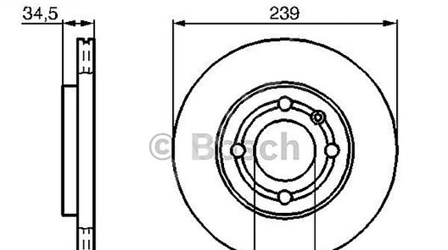 Front disc Volkswagen Polo 1.0/1.3/1.4/1.6 1.9D 1994 POLO CLASSIC 1.4/1.9D