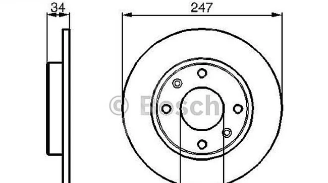 Front brake disc P106, P206, P306, P205, P405, P309, ZX, C15, SAXO 1.4/1.6 94-96