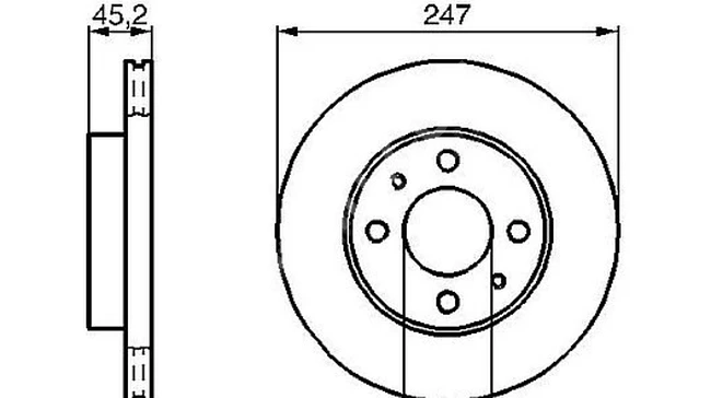 ÖN DİSK HAVALI NISSAN ALMERA 95-00 (247X4)