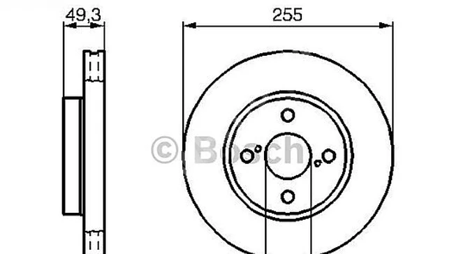 ÖN DİSK HAVALI TOYOTA COROLLA 1,4/1,6 VVTI (E12) 2003-2007