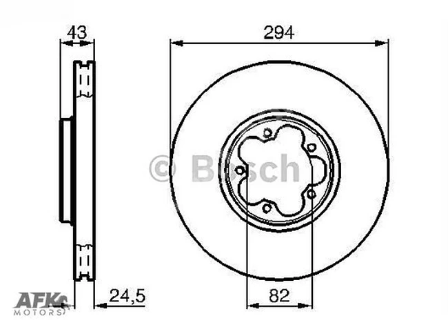 ÖN DİSK FORD TRANSIT V184 00-06 A.CEKER (294X43)