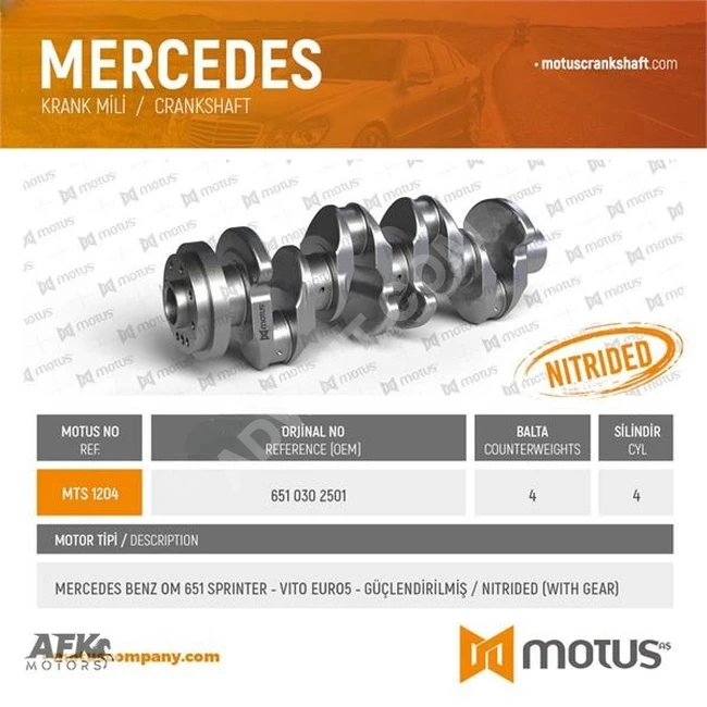 Engine Attachment Column Mercedes-Benz OM 651 SPRINTER - VITO EURO 5