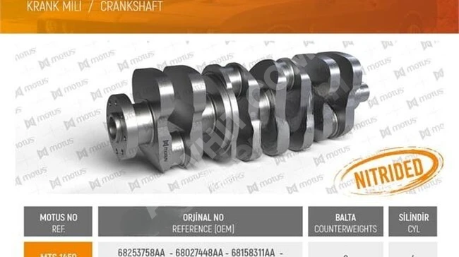 Engine crankshaft NITRO VOYAGER CHEROKEE WRANGLER 2.8CRD