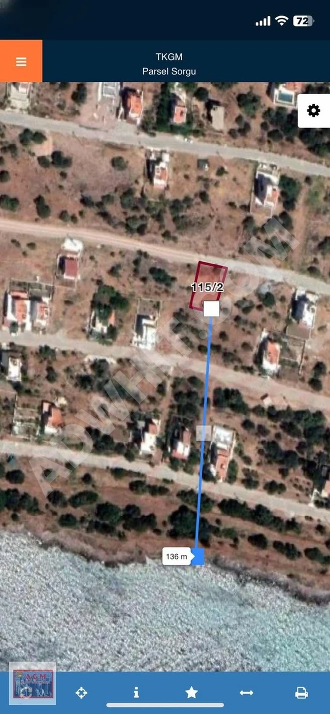 Land designated for villa construction 363 square meters in DİKİLİ Çandarlı EYKO