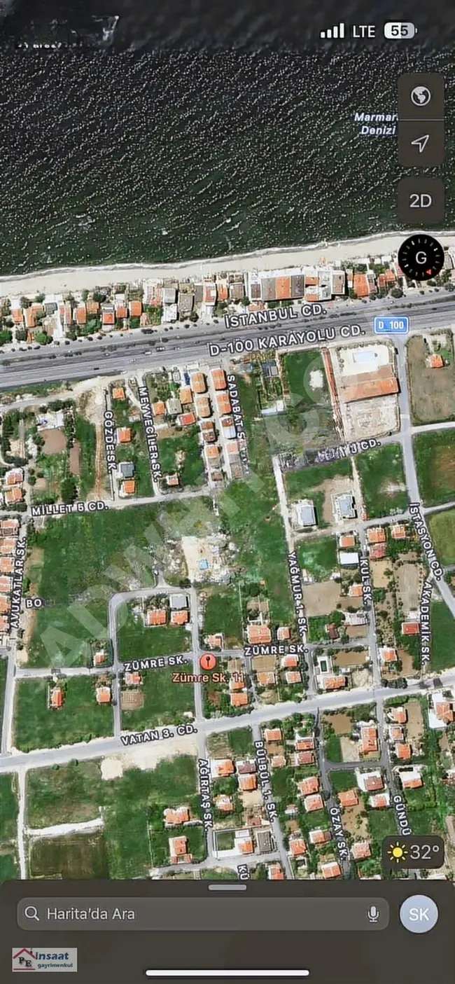 A unique plot of land for sale at a reasonable price in CELALİYE / E5 only 2 minutes away