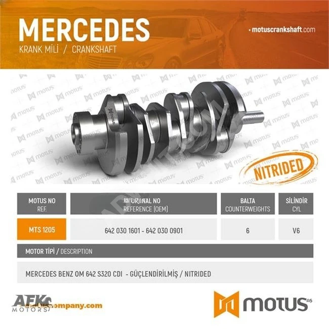 Mercedes-Benz OM 642 S320 CDI Engine crankshaft