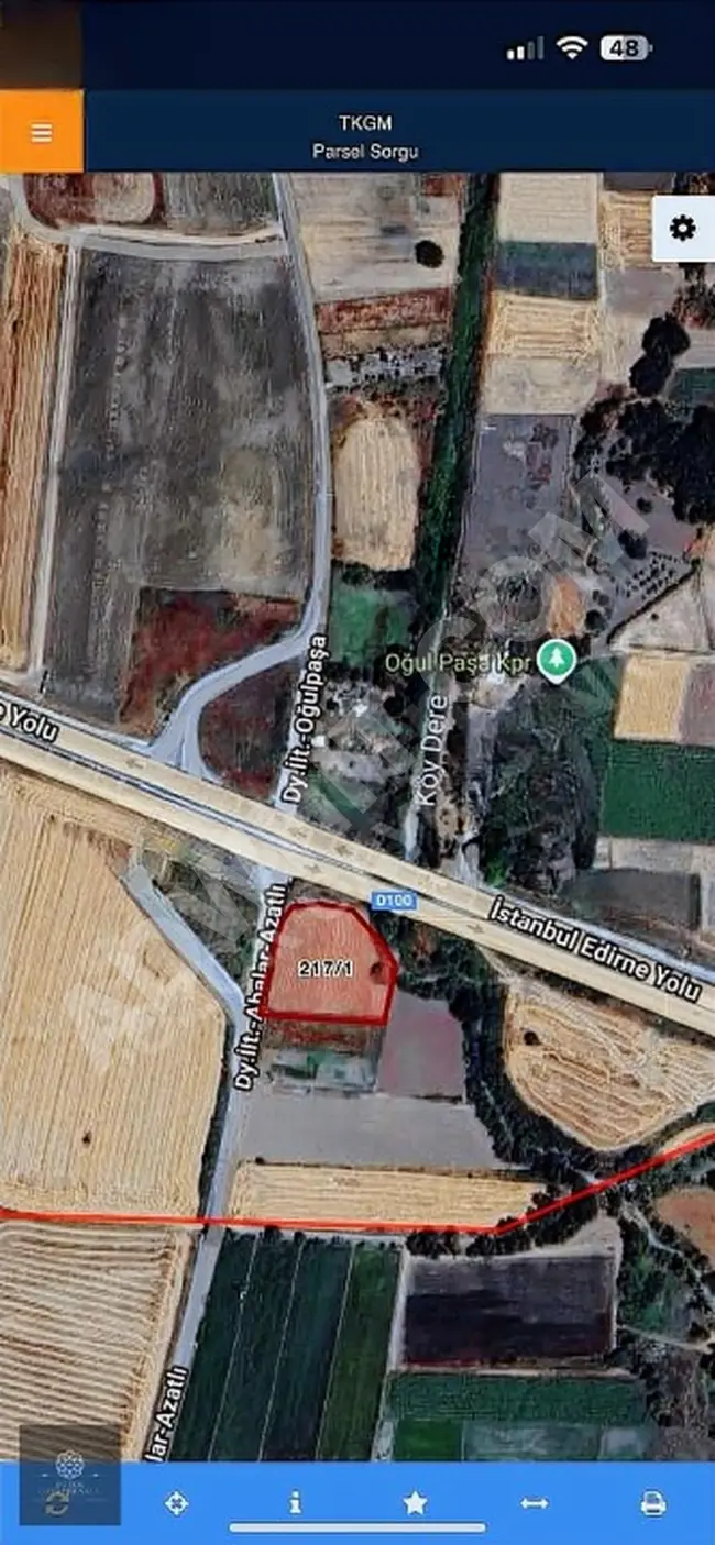 A plot of land at the intersection, on a dual carriageway, opposite the industrial area