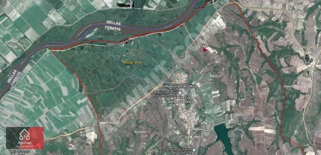 A plot of land with an area of 2029 m² with a single title deed in EDİRNE in the MERİÇ area