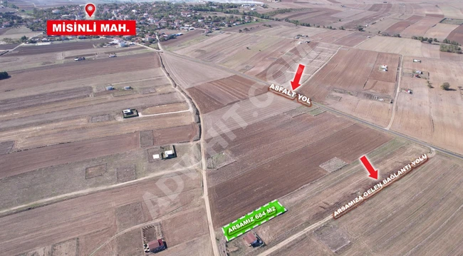 Residential land 684 m² with a container and building plan for sale in ERGENE MİSİNLİ