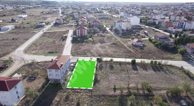 A plot of land measuring 480 m² with a building plan, corner plot in the ERGENE - VELİMEŞE neighborhood