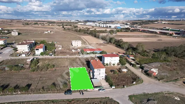 A plot of land measuring 480 m² with a building plan, corner plot in the ERGENE - VELİMEŞE neighborhood