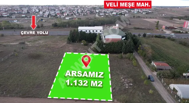 A plot of land for construction with an area of 1,132 m² in Tekirdağ Ergene Velimeşe Neighborhood