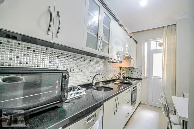 A wonderful apartment of type 2+1 with an area of 110 square meters on the ground floor in a 10-year-old building, located in the YAYLA MERKEZ area