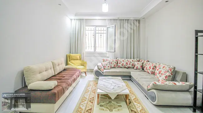 A wonderful apartment of type 2+1 with an area of 110 square meters on the ground floor in a 10-year-old building, located in the YAYLA MERKEZ area