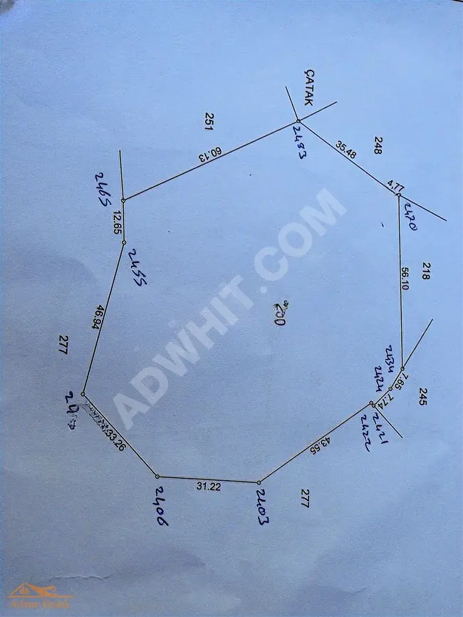 أرض وحديقة للبيع بمساحة 8,633 م² في KIRKLARELİ  İĞNEA من AYBARS