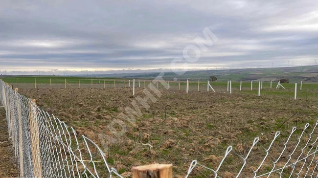 There is a plot of land with an area of 853 square meters surrounded by a fence. In Silivri Değirmenköy