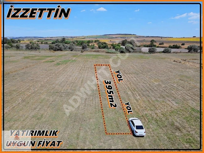 A plot of land for sale in the İzzettin neighborhood, in Çatalca