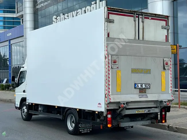 MITSUBISHI 2016 truck with long chassis, equipped with retractable fabric cover and new crane - from HUZUR