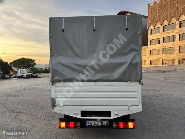 MITSUBISHI FE711 truck model 2008, 6 new tires, open body with tarpaulin cover.- by HUZUR