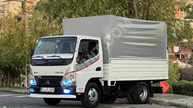 MITSUBISHI FE711 truck model 2008, 6 new tires, open body with tarpaulin cover.- by HUZUR