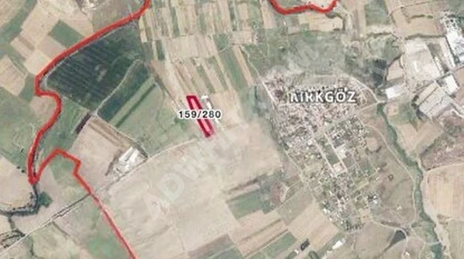 Agricultural land for sale with an area of 430 square meters near the main road in the TEKİRDAĞ ERGENE area