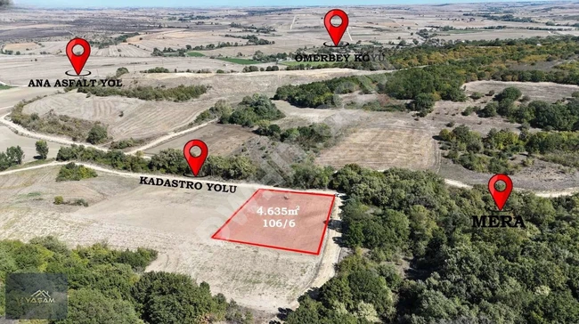 Agricultural land for sale opportunity, 300 meters from the main road in the UZUNKÖPRÜ area