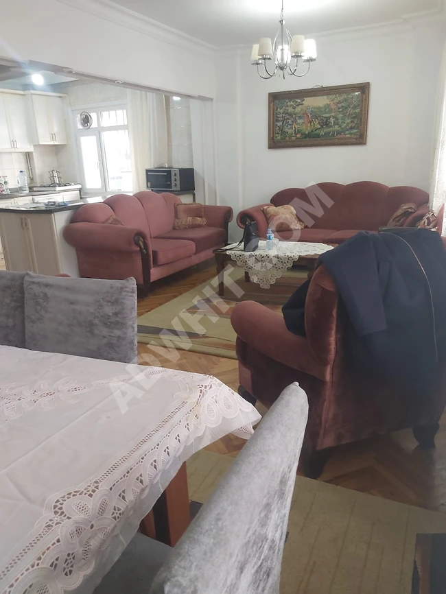 For rent 3+1 fully furnished apartment on the high ground floor in GÜNGÖREN CAMLIKAHVE