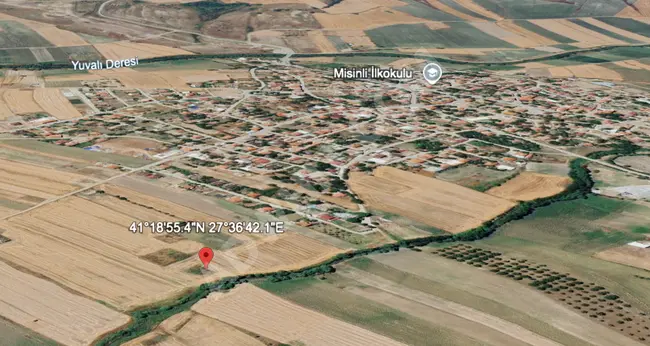 Licensed plot of land with an area of 402 square meters beside the village in the TEKİRDAĞ ERGENE MİSİNLİ neighborhood