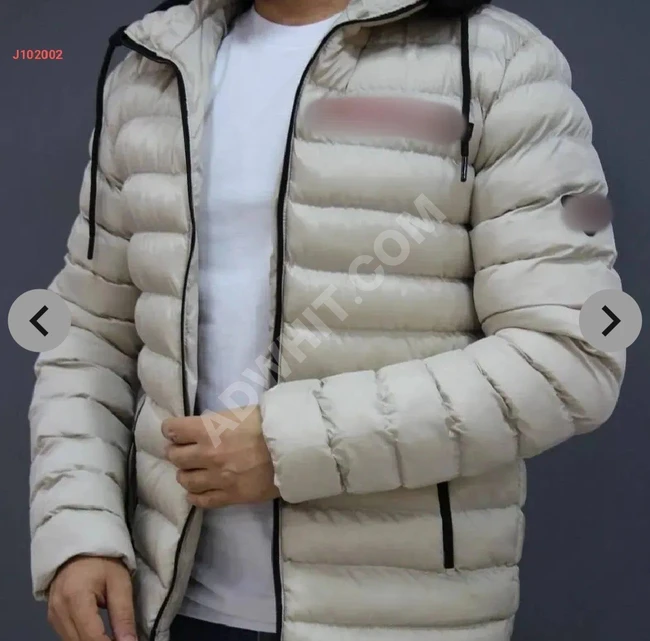 Winter puffer jacket with zipper brand